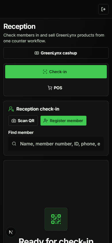 GreenLynx Mobile Check-in Interface